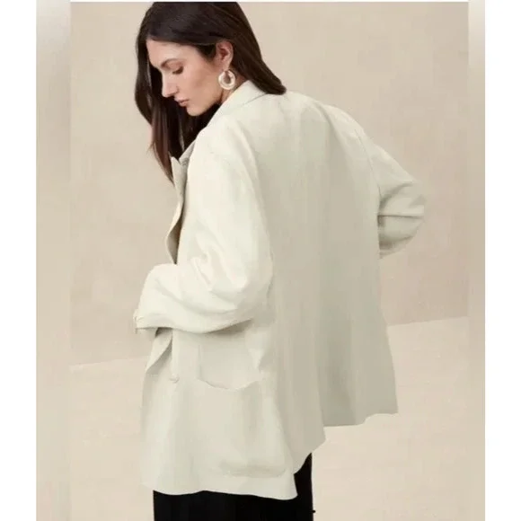 BR Manifattura Emmetex Italian Crepe Double Breasted Blazer Jacket Oversized 2 - Picture 7 of 16